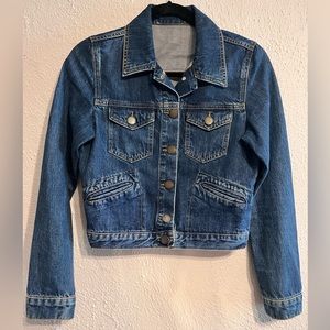 Maje Cropped Denim Jacket